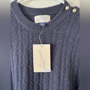 Universal Thread Women's blue Sweater with Button Detail